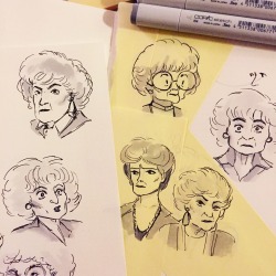 cardurr:  I’m spending my Sunday night watching The Golden Girls and trying to learn to draw them. Blanche’s beauty is too great to capture accurately. 