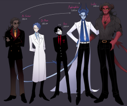 haldrauve:Basic height chart…Lucifer and Mephisto are already tall in their human forms but when they turn back into demons they are like giants…capable of getting bigger but staying compact because they need to get around indoors.