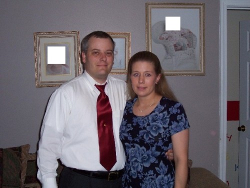 robwifewatcher:  always worth re-blogging as they are typical of your everyday cuckold couple  Love the typical suburban couple portrait – and then the wife’s wedding ring prominently displayed.
