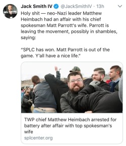 teratomarty: scarimor:  reverseracism:  reverseracism:   When life comes at you fast - The White Supremacist Edition          I love the smell of schadenfreude in the morning! I’m particularly amused that the first guy up there says that “SPLC (Southern