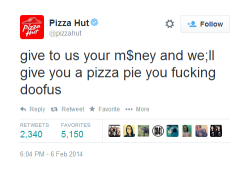 corporateaccount:  pizza hut is killing it