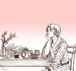 kannibal:  kannibal:  Long after you’re gone, gone, gone. (Happy White day alternative)  It becomes progressively harder to set Springtime Tea for one.    An idea occurred while working on something a friend requested of me. ☆ Don’t blink or you’ll