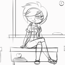 lewdstew: Animation WIP An animation /aco request that looked quite interesting to me of Marie Kanker reenacting Sharon Stone’s most popular scene from Basic Instinct. Not finished yet of course, I still have to do clean-ups on the frames. 