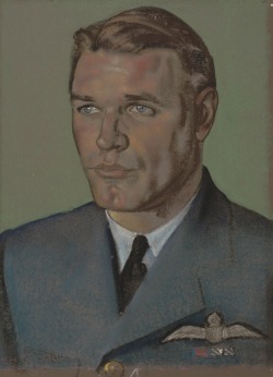 Squadron Leader A G Malan DSO and Bar, DFC and Bar, 1940, by Eric Kennington.  Imperial War Museum