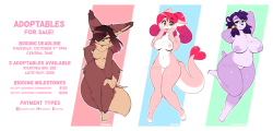 3mangos: I’m selling 3 new cuties over on FurAffinity! Click the link below to check out the auction! Auction: http://www.furaffinity.net/view/28900109/  Auction ends in a little over an hour!!