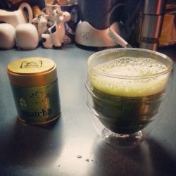 First cup of matcha I ever made! Cheers!