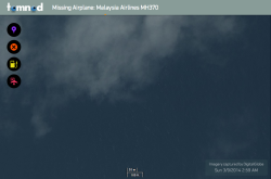prenons:  Nine different nations, using ships and planes, are searching the water for any trace of Malaysia Air 370. Now the search is also being crowdsourced by Tomnod, and you can help! Look through recent satellite images and tag anything that may