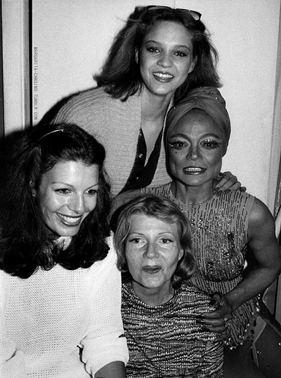 superseventies:  Rita Hayworth and Eartha Kitt backstage with their daughters, Yasmin