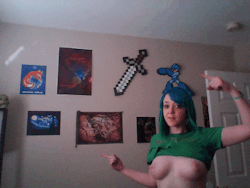danny-cee-:  My nerdy wall in my game room. Don’t judge me. Can you guess all the references? Happy Topless Tuesday!! 