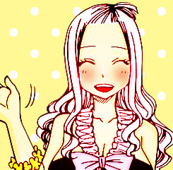 hikaritsu:  -&gt;Smiling with closed eyes; Mirajane Strauss (◡‿◡✿)asked by anonymous