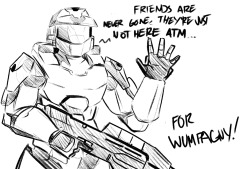 this is a quick sketch i did for a someone who came to my stream. he really likes RVB for a special reason, and i hope this helps him out. his favorite character is Caboose. :)WUMPAGUY