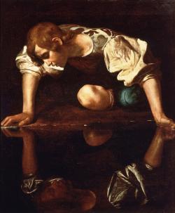 fer1972:  Today’s Classic: Narcissus  1. By Caravaggio (1597) 2. By Gyula Benczur (1881) 3. By Will H. Low (18th. Century) 4. By Francesco Curradi (17th. Century) 5. By Salvador Dali (1937)