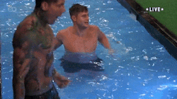 Scotty T and Jeremy hanging out in the poolHuge thank you to Dinvy for making these gifs!