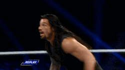 ridinginthecarwithroman:  ridingromanreignsspear:  Mmmmmm FREEZE FRAME THAT!  Roman Reigns Superman Punched The Hell Out of Mark Henry!   That’s my athletic Samoan Superman❤😍