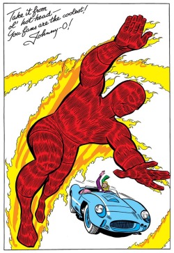 billyarrowsmith:  Fantastic Four pin-up “The Human Torch” by Jack Kirby