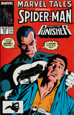 Marvel Tales starring Spider-Man and The Punisher No. 218 (Marvel Comics, 1988). Cover art by Mike Zeck. From a charity shop in Nottingham.