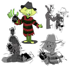 dikatsu:  Can you believe I forgot it was Halloween? OH WELL. PERI KRUEGER. And Pearl as Jason, I guess? owo 