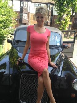 british-milfs:  britishporn:  Tia Layne.  Is she trying to smuggle peanuts under that dress?  That is so hot….
