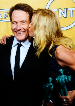 cersei:  Bryan Cranston and Anna Gunn, winners of the Outstanding Performance By An Ensemble In A Drama Series award for ‘Breaking Bad’, pose in the press room during the 20th Annual Screen Actors Guild Awards at The Shrine Auditorium on January 18,