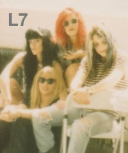 suzisafari:  L7 before their photo shoot for Vogue Magazine (not kidding), 1992, New York City. (Source : L7 official) 