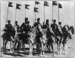 fucking-history:  8 members of the Turkish cavalry on horseback with flags during the Balkan Wars (Library of Congress) 