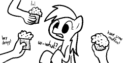 dinoderpy:  derpy vs the internet  This is why Derpy must never come to Earth. Lyra either, for similar reasons.