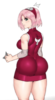jay-marvel:  Sakura booty doodle I colored EDIT: Oh man it’s actually Sakura’s birthday today