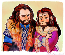 hattedhedgehog:  “Oh stop scowling, brother, or nobody will ever want to marry you.” (Thorin scowls harder) “Oh my, that’s quite impressive, I’ll have to try using that face next time Kili refuses to take a bath.” 