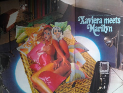 A bizarre layout for Swank magazine from 1976. The accompanying feature was an excerpt from Xaviera Meets Marilyn Chambers, released in 1975. Xaviera was less than flattering when she recalled working with Marilyn on the book. You can read that interview