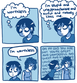 gang0fwolves:  wisp-the-umbreon:  velen-z-the-lucario:  raveravenandfriends:  taeshidiary:  Geez what kinda person would say such a thing  My life. In a comic.  The point of this comic is: The most depressed people tend to be the most supportive.    we