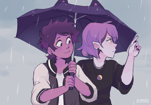   I wanted to draw them interacting with some human rain™️ 8&rsquo;)  