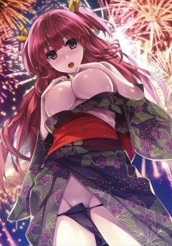 breast hold breasts kimono misaki kurehito nipples no bra open shirt pantsu panty pull tagme | #318809 | yande.re