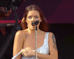 celebsnudez:  Tove Lo exposes her breast on stage