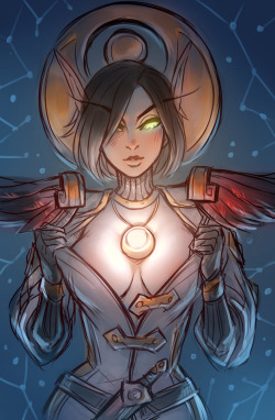 djcomps:  My blood elf Jessine with the Heart of Azeroth.