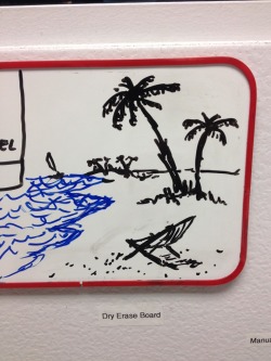 I&rsquo;m giving a break in the fuel kiosk. It&rsquo;s freezing outside so I drew this on the white board that holds info.