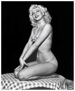 Lily Ayers      Posing for a publicity still promoting the 1952 Burlesque film: “B-Girl Rhapsody”.. 