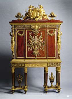 hadrian6:  Jewel Cabinet. 1787. Jean Henri Riesener. French 1734-1806. oak,mahogany - gilt bronze ormolu. part of The Royal Collection Trust. http://hadrian6.tumblr.com
