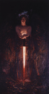 Edwin Howland Blashfield. The Angel with the Flaming Sword.Â 1890-1891.