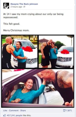 Such an awesome man, the world needs more men like Dwayne