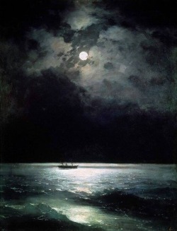 art-is-art-is-art:  Ivan Aivazovsky.Â The Black Sea at Night.Â 1879. 