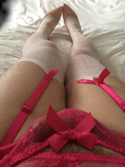 plikespanties:  plikespanties:  Bright pink set. I love these so much much, I got excited as soon as they were on! It was hard to take pics as I had woken up so horny &amp; putting these on did not help to calm me down! I’ve had quite a few messages