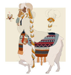 owuru:  sheep centaur for the new lunar year—her name is idun and she would love to make you something cozy!!