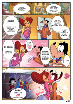 cheesecakes-by-lynx:  Commissioned comic for DarkVigilante, featuring a little shipping with Goofy and Peg from Goof Troop.  I’m really happy with the kiss, so here’s a closeup of it- And also a sort of “process” gif, though it skips a lot of