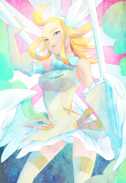 maridrawsdotcom:  Valkyrie Edea! I drew this cause the valkyrie class was one of my favorite outfits from the game! I also loved the moves!