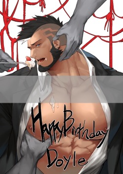 bara-detectives:  Happy Birthday Doyle. By GOMTANG.   Source: https://mobile.twitter.com/GomTang_P/media  Visit his Twitter and support him! :-)