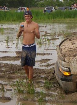 undie-fan-99:  Cute straight redneck playing in the mud. But does clean up pretty good in the end. 