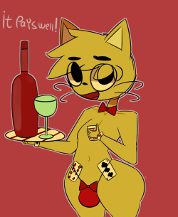 rasmuslikestodraw:part2 A lewdiful cat boi drawn by a friend. Give his drawings a look. :3