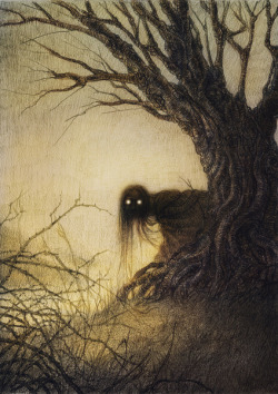 victoriousvocabulary:  BANSHEE [noun] (in Irish folklore) a spirit in the form of a wailing woman who appears to or is heard by members of a family as a sign that one of them is about to die; a female spirit usually seen as an omen of death and a messenge