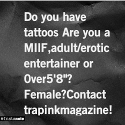 @trapinkmagazine  is doing shoots for tattooed Moms and tattooed women over 5'8 Email trapinkmagazine@gmail.com  #tattoo  #glam #dmvsupport  #dmv