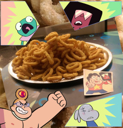 In honor of our new episode tonight, the Steven Crewniverse is sharing&mdash; ON-ION-RINGS?!! Sorry Fox-Man, you were delicious.